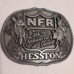 Hesston 1983 25th Annual National Finals Rodeo Collectors Belt Buckle